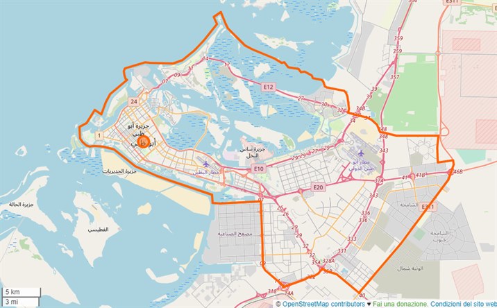 mappa Abu Dhabi