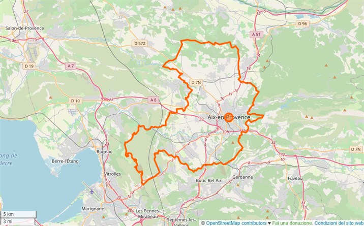 mappa Aix-en-Provence