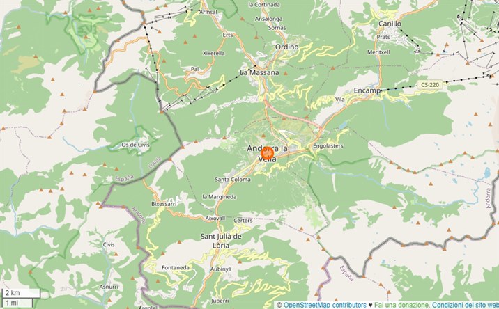 mappa Andorra la Vella