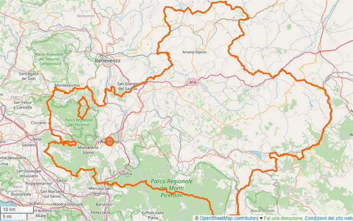 mappa Avellino