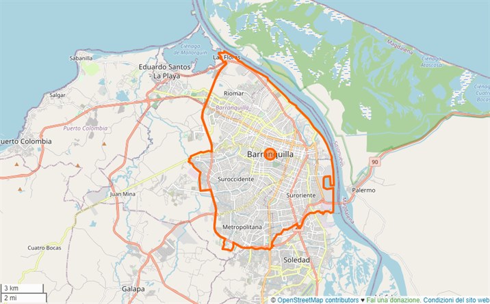 mappa Barranquilla
