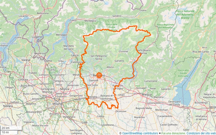 mappa Bergamo