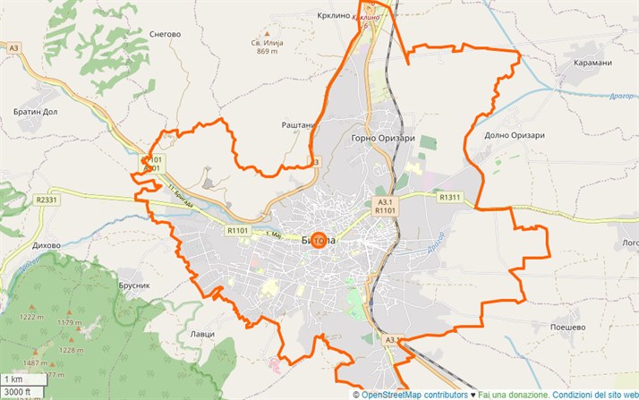 mappa Bitola