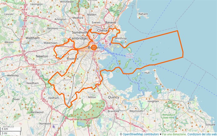 mappa Boston