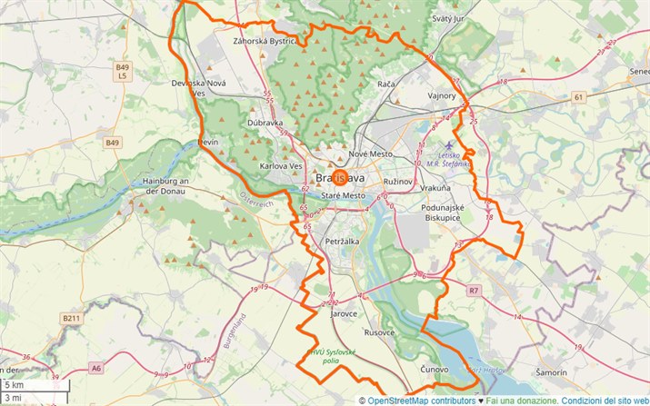 mappa Bratislava