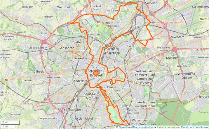 mappa Bruxelles