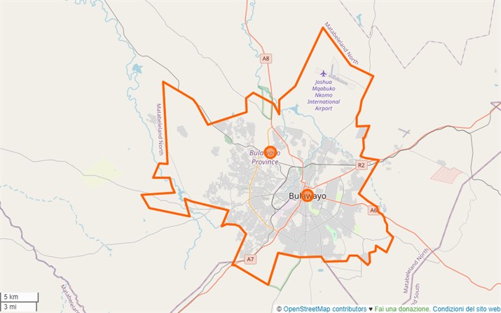 mappa Bulawayo