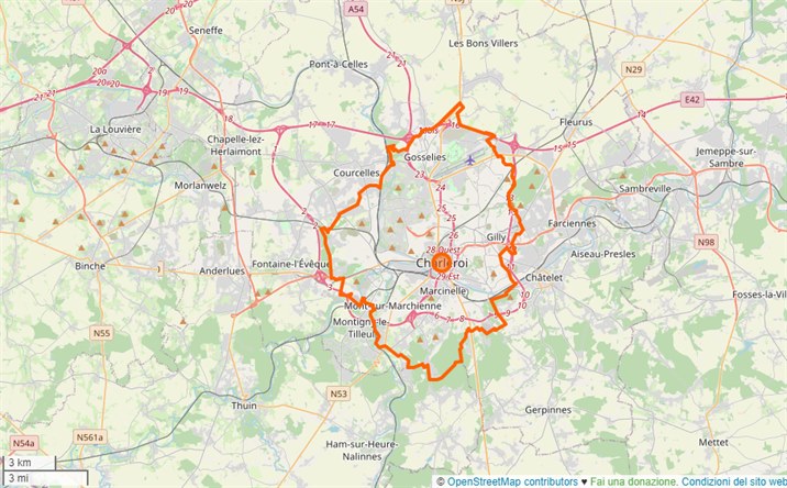 mappa Charleroi