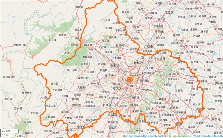 mappa Chengdu