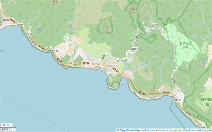 mappa Città di Taitung