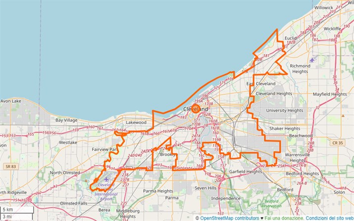 mappa Cleveland