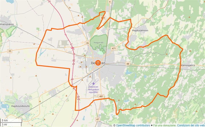 mappa Debrecen