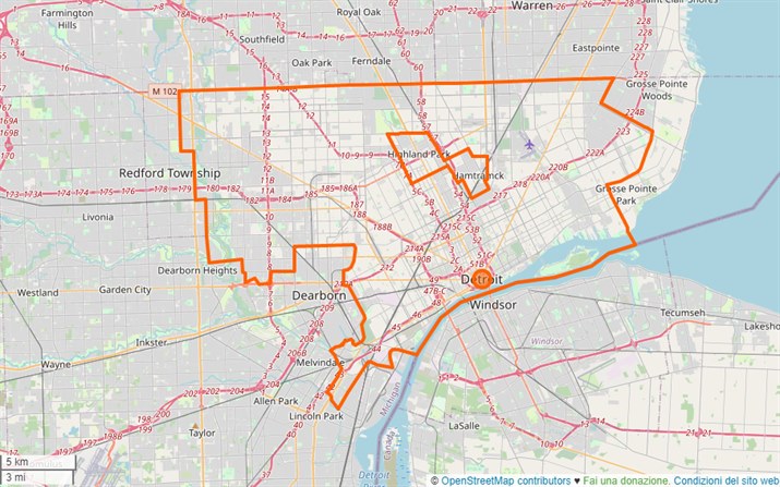 mappa Detroit
