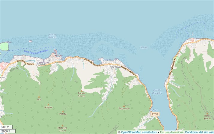 mappa Fare (Huahine Nui)