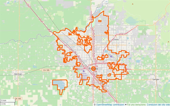 mappa Fresno