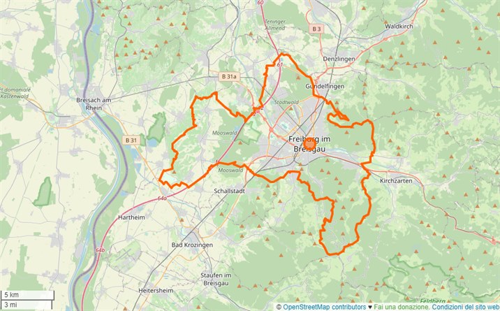 mappa Friburgo in Brisgovia