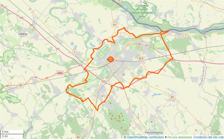 mappa Győr