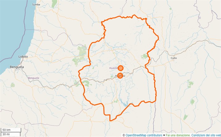 mappa Huambo
