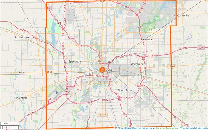 mappa Indianapolis