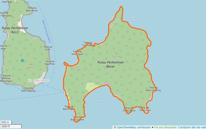 mappa Isole Perhentian