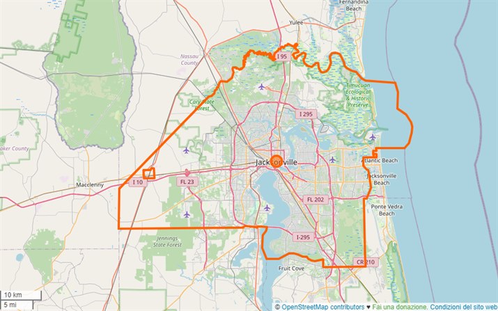 mappa Jacksonville