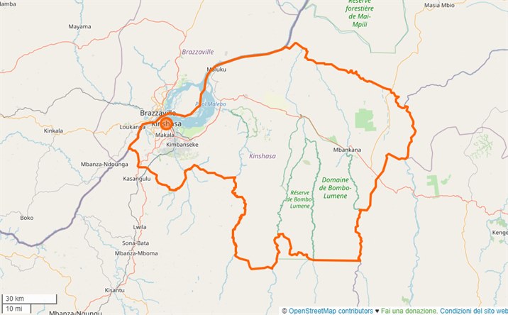 mappa Kinshasa