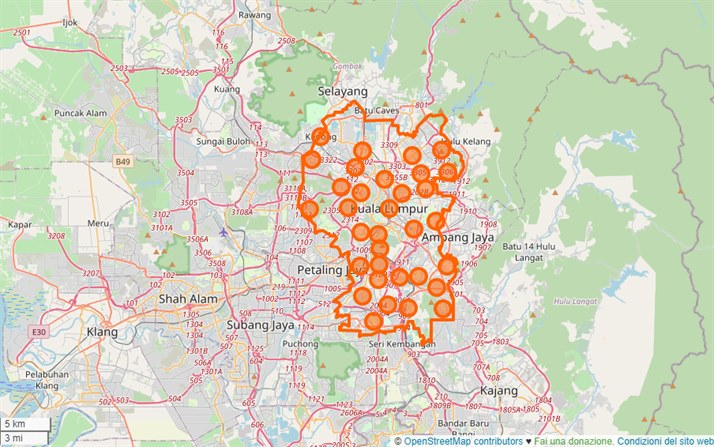 mappa Kuala Lumpur