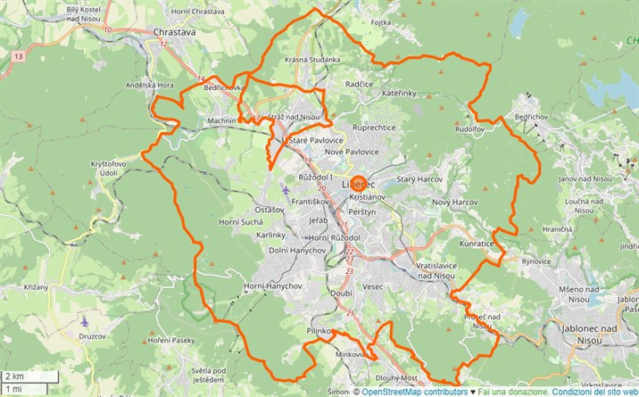 mappa Liberec