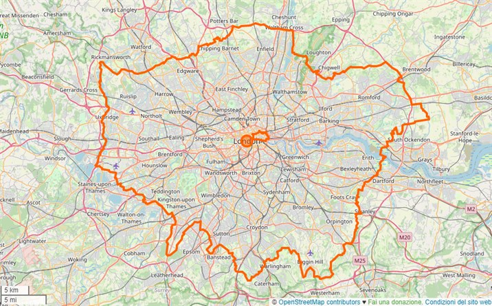 mappa Londra