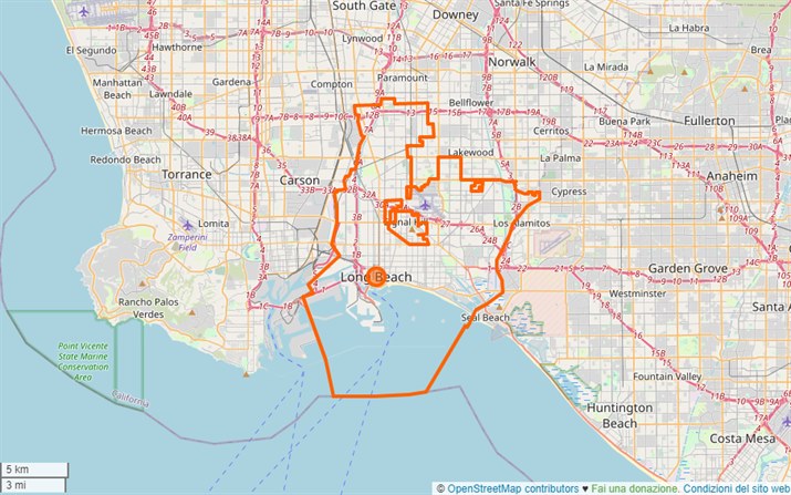mappa Long Beach