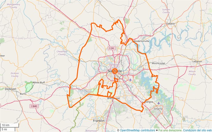 mappa Nashville