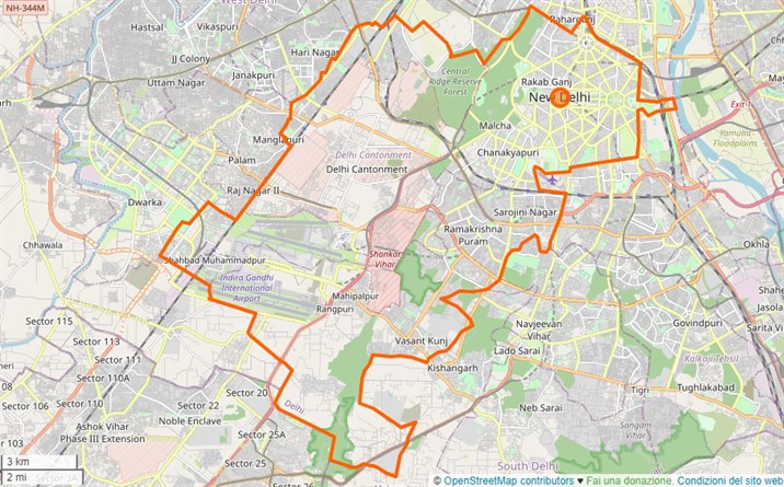 mappa Nuova Delhi