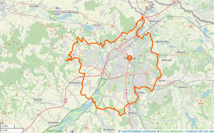 mappa Ostrava