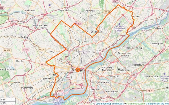 mappa Philadelphia