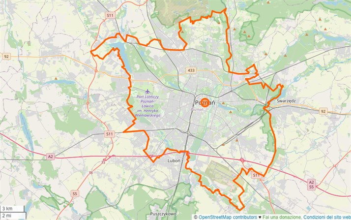 mappa Poznań