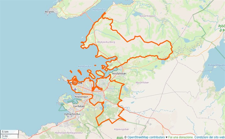 mappa Reykjavik