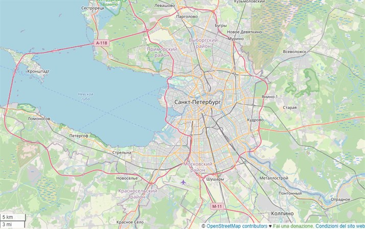 mappa San Pietroburgo