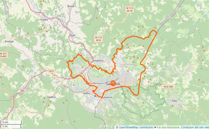 mappa Sarajevo