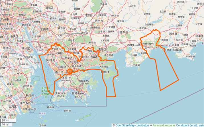mappa Shenzhen