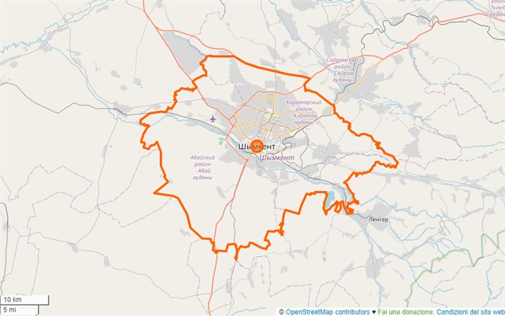 mappa Shymkent