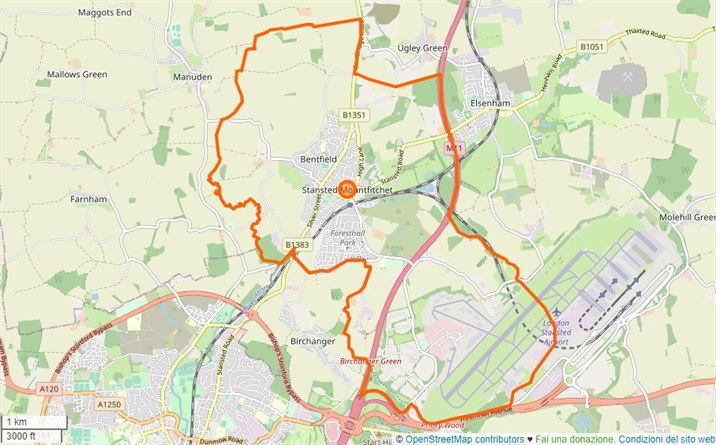 mappa Stansted Mountfitchet