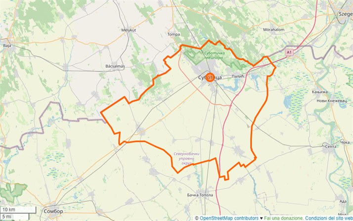 mappa Subotica