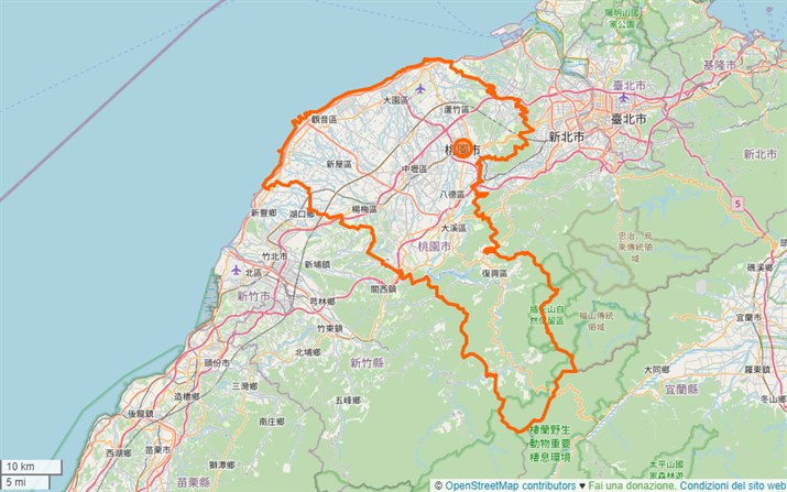 mappa Taoyuan