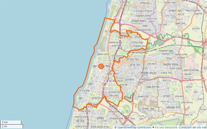 mappa Tel Aviv