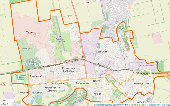 mappa Tiraspol