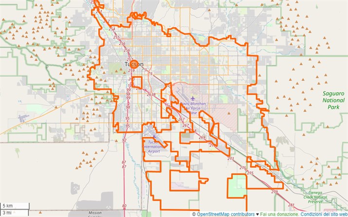 mappa Tucson