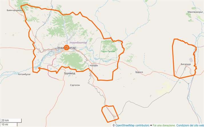 mappa Ulaanbaatar