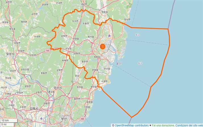 mappa Ulsan