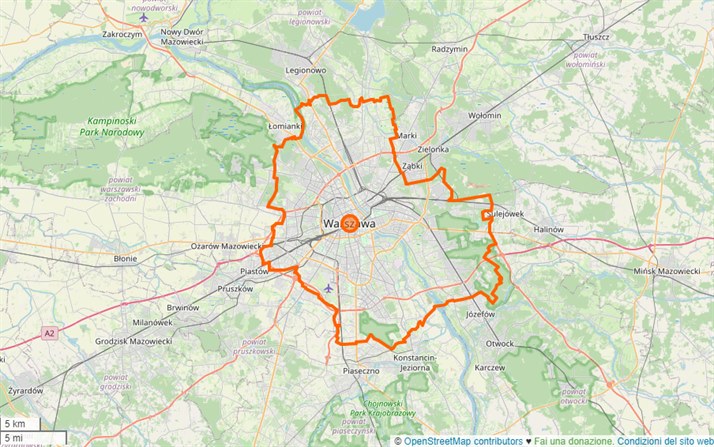 mappa Varsavia