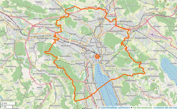 mappa Zurigo